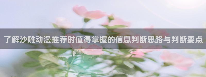 漫蛙客:了解沙雕动漫推荐时值得掌握的信息判断思路与判断要点配图
