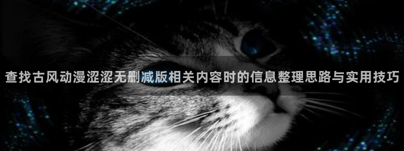 漫蛙I:查找古风动漫涩涩无删减版相关内容时的信息整理思路与实用技巧配图